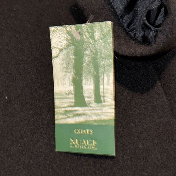 NWT Nuage at Debenhams black long coat size 16 - Picture 6 of 13